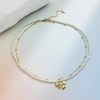Bow pendant stacked pearl necklace, elegant and high-end pearl string necklace Application Scenario